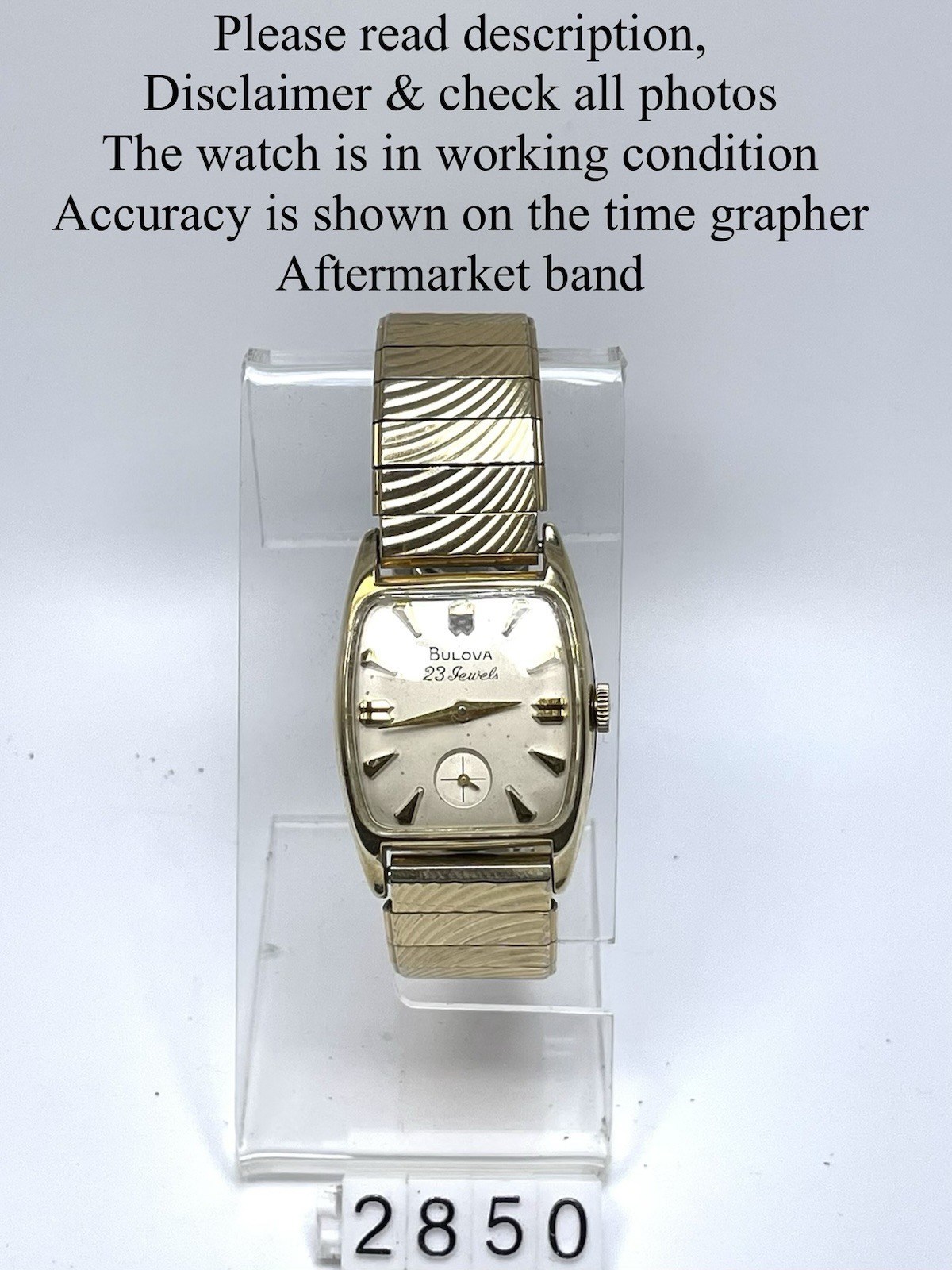 1963 Bulova 23 Jewels Manual Wind Watch Cal. 10 BP In Good Working Condition.