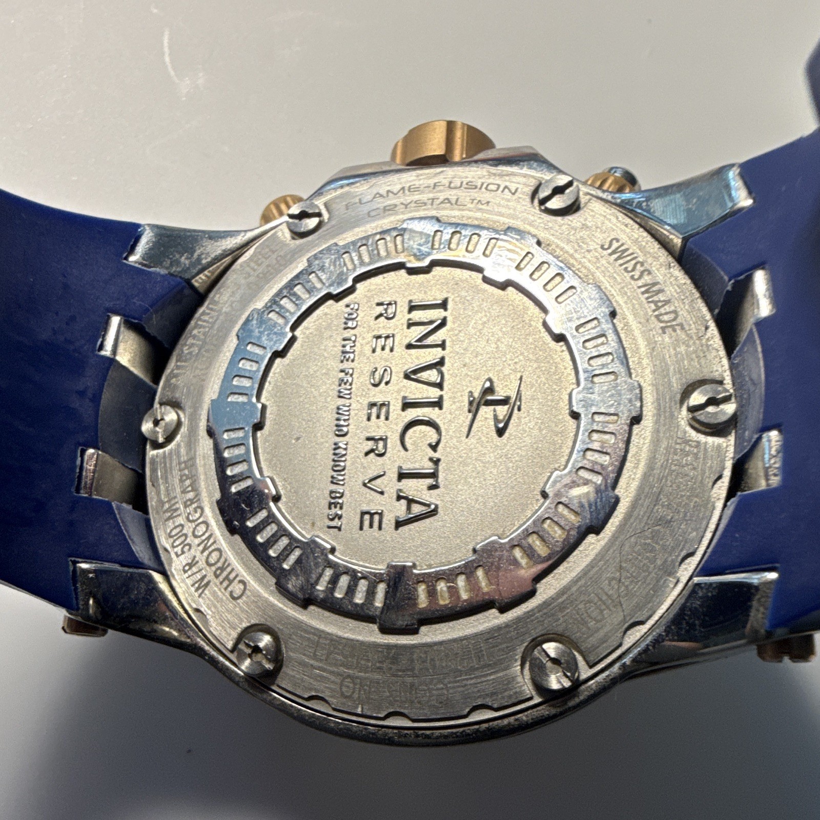 Invicta Reserve Venom 32434 Swiss Made Chronograph Blue Gold 52mm Watch