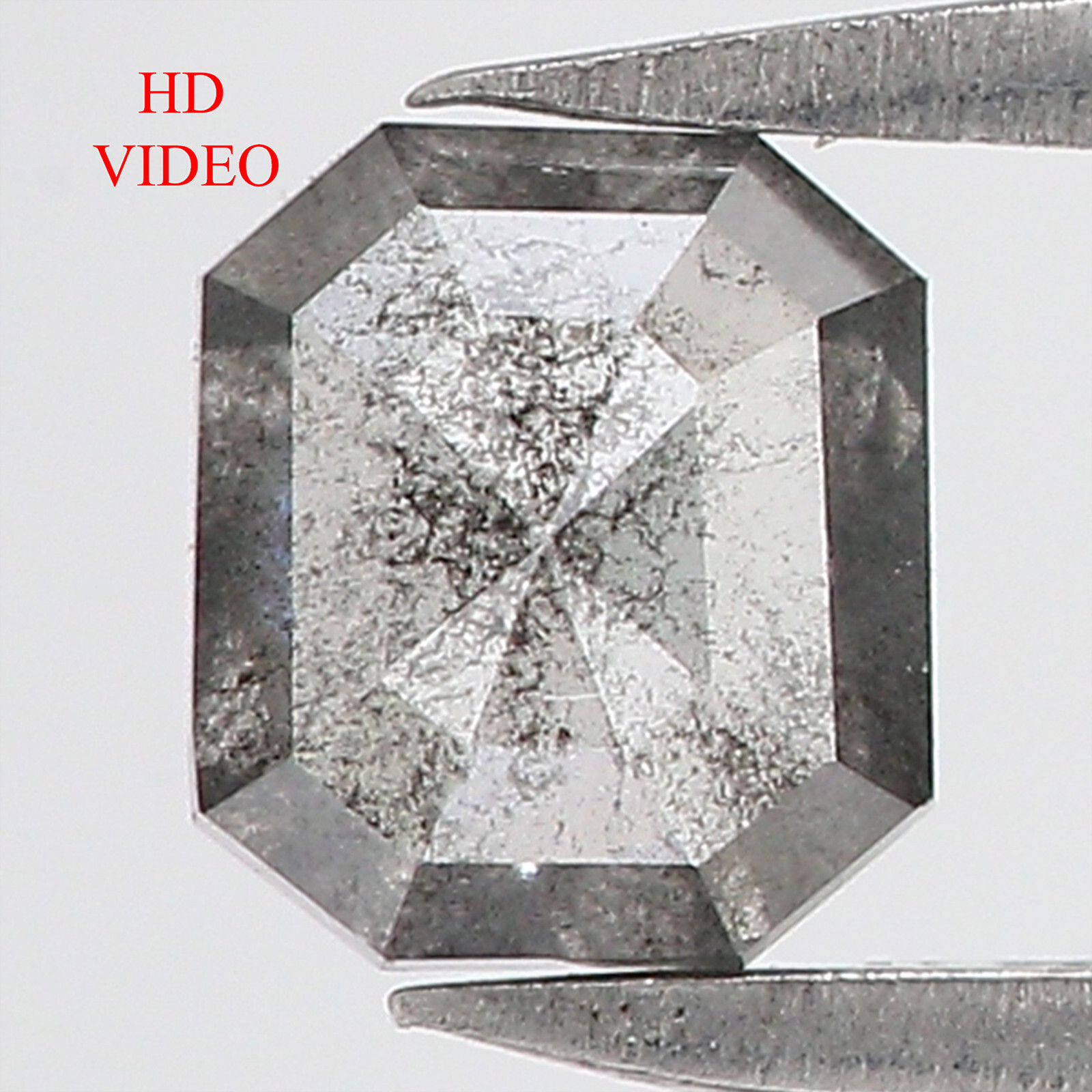 0.50 CtNatural Loose Emerald Cut Diamond 5.10 MM Black Grey Color Diamond QL6484