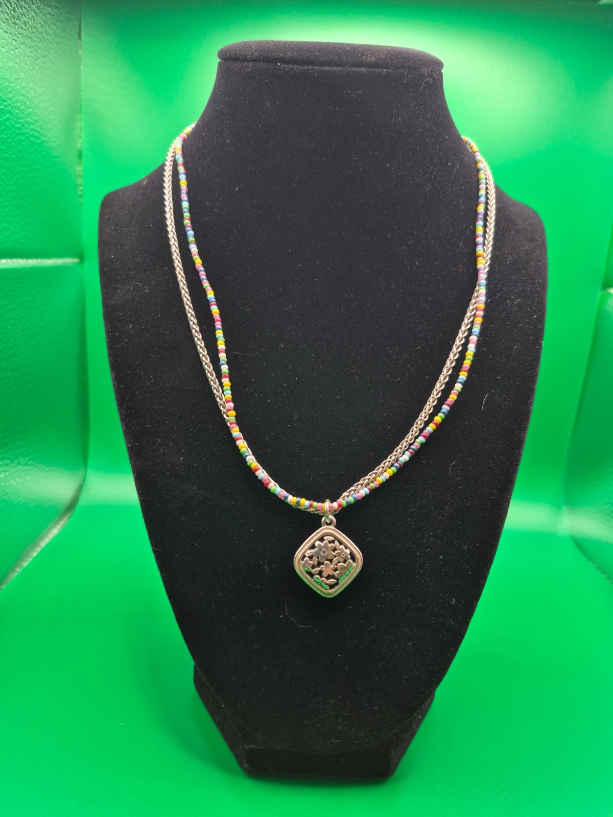 Brighton Picnic Flowers 2 strand choker Necklace