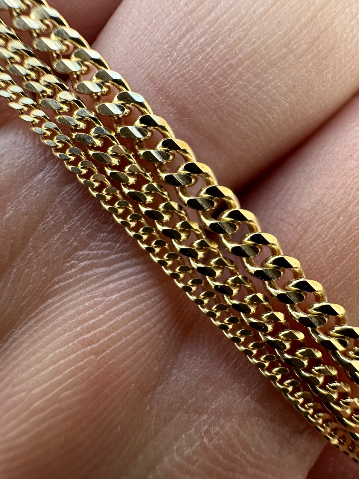 Men’s Ladies Solid 14k Yellow Gold Micro 1.5-3mm Miami Cuban Link Chain Necklace