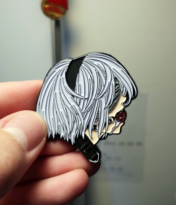 Game NieR:Automata YoRHa No.2 Type B 2B Metal pin badge brooch Gift