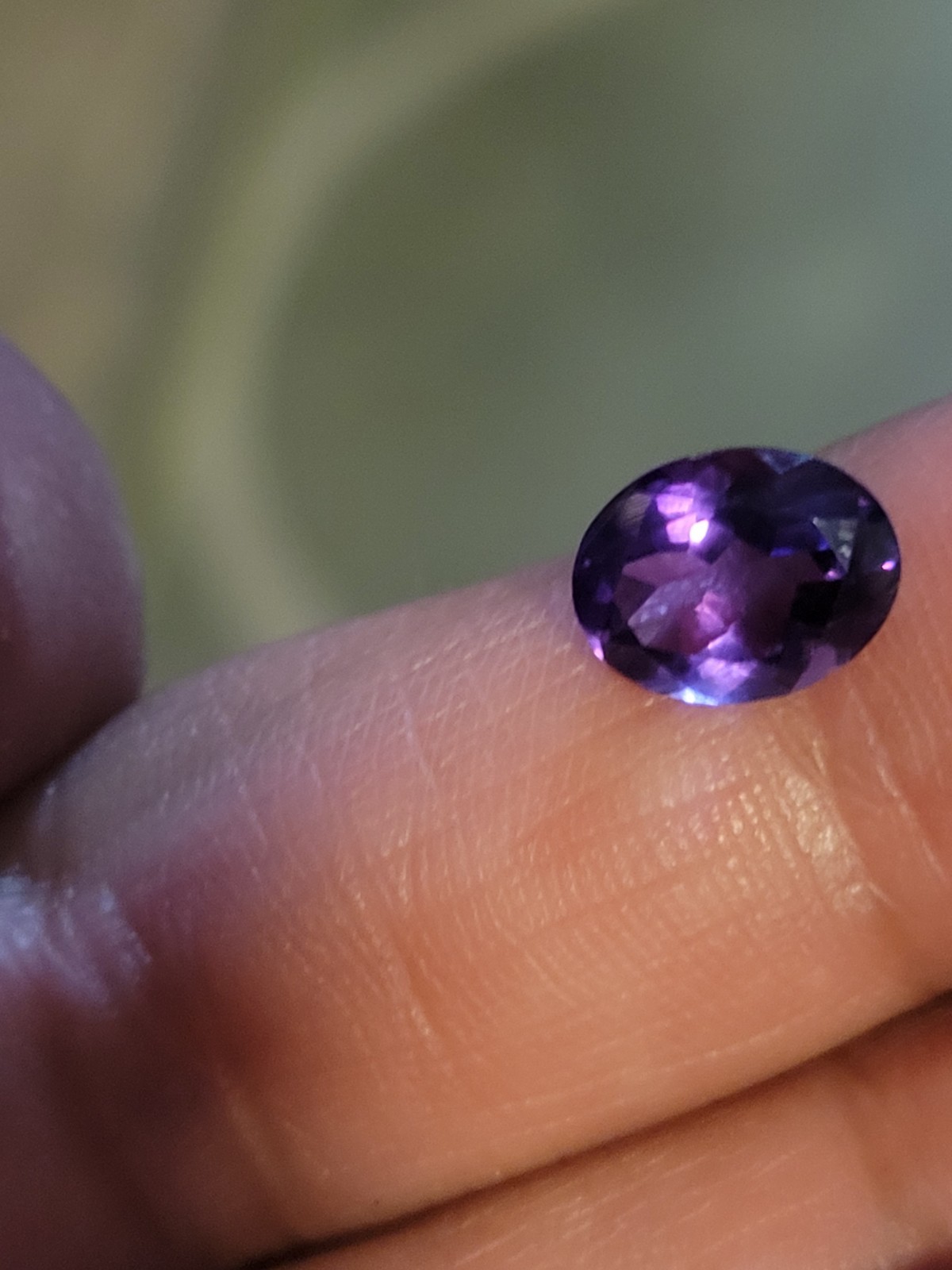33 Year Jtv Purple Blue Oval Loose Amethyst Gem