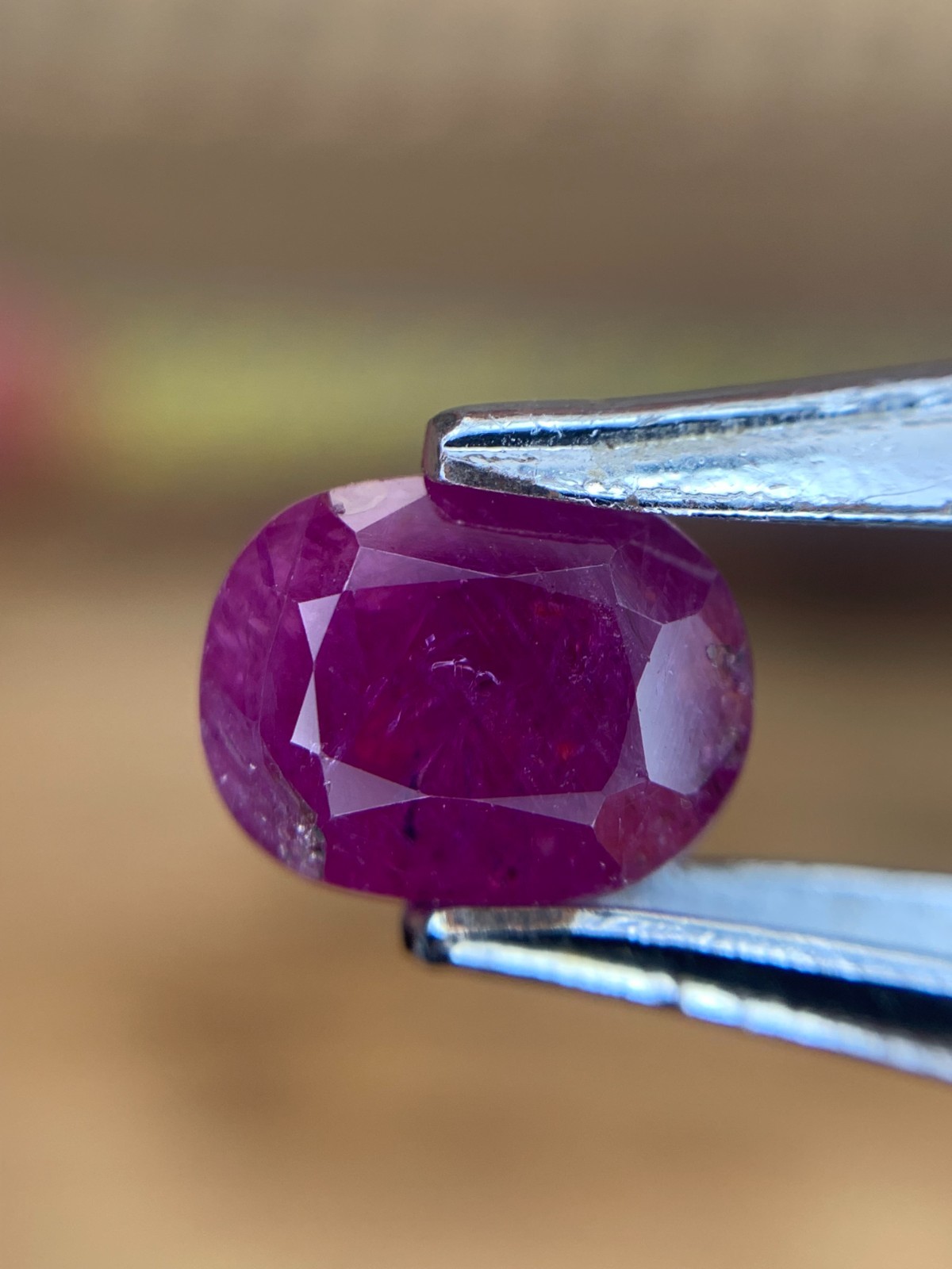2.30 Carats Natural Cushion Shape Purple Sapphire From Afghanistan