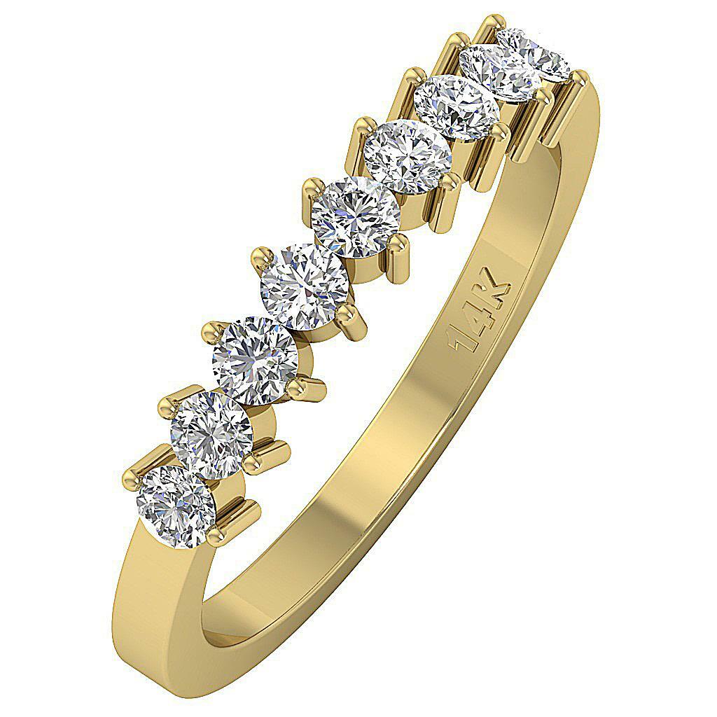 Engagement Ring VS1 E 0.70 Ct Round Diamond 14K White Gold 3.60 mm Prong Set