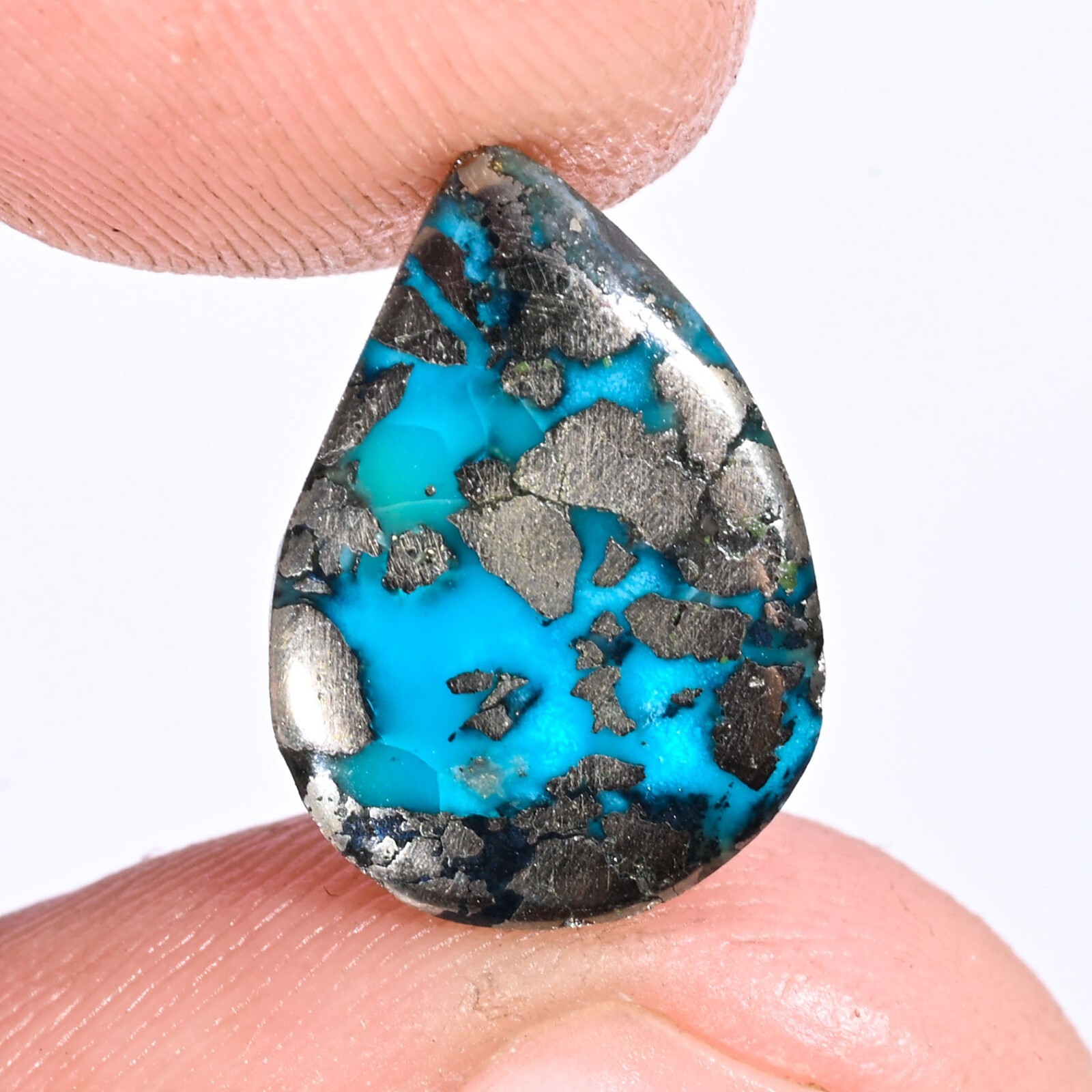 7.80 Ct Certified Natural Persian Turquoise Caochon Loose Gemstone Turquoise