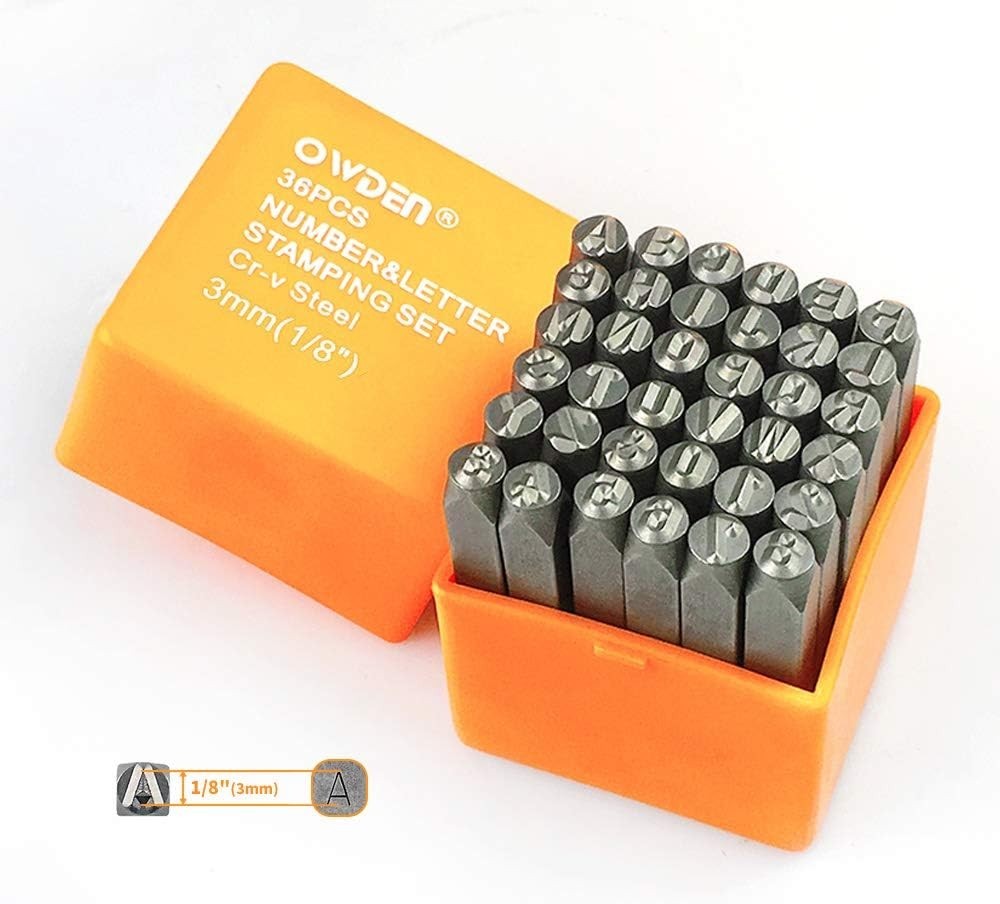 36Pcs Steel Stamping Set 3mm Letter Number Punch Tool Jewelry Craft Alloy HRC…