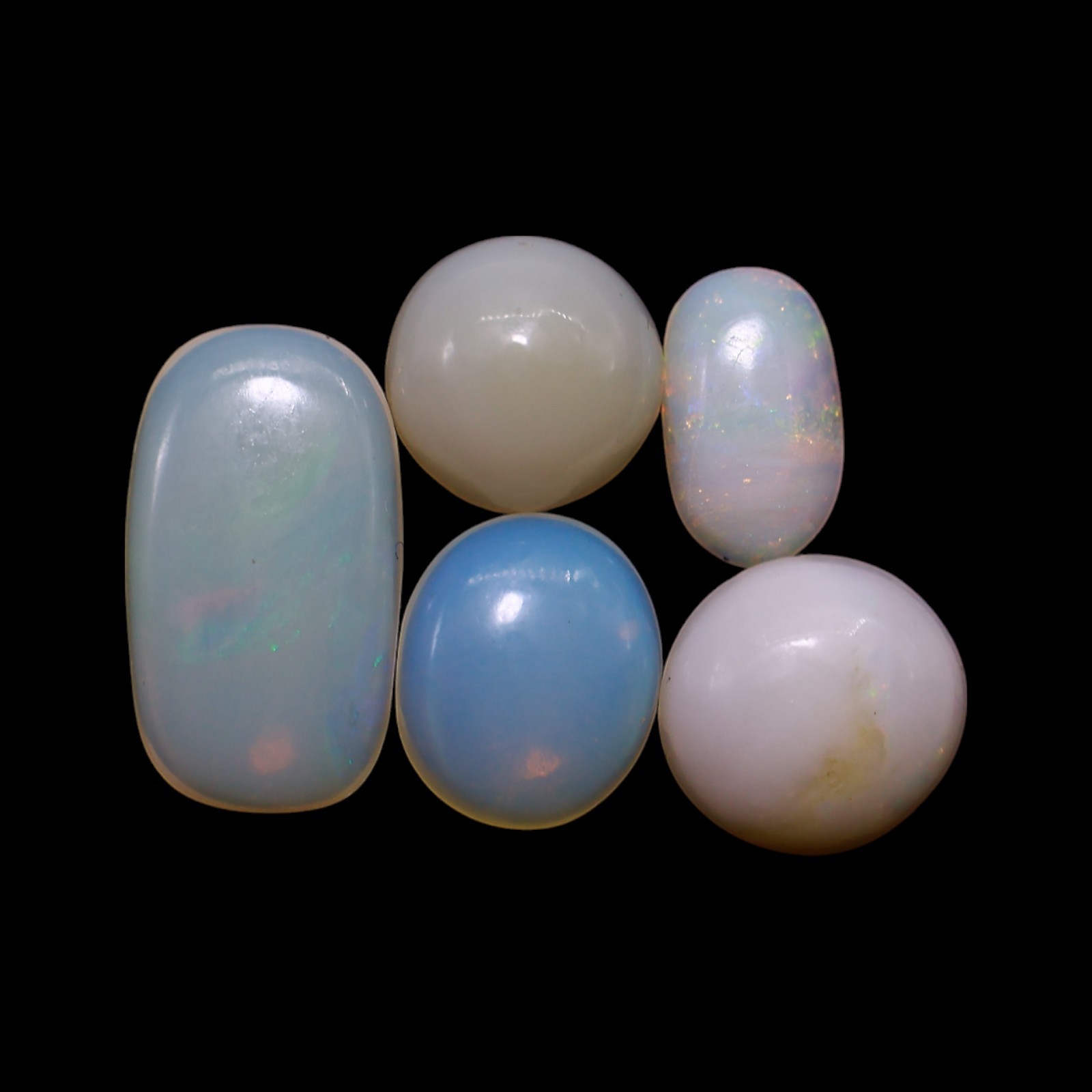 5 Pcs Lot Natural Fire Opal 3.00 Cts Wire Wrapped Cabochon 4X6X1 TO 6X10X2 MM