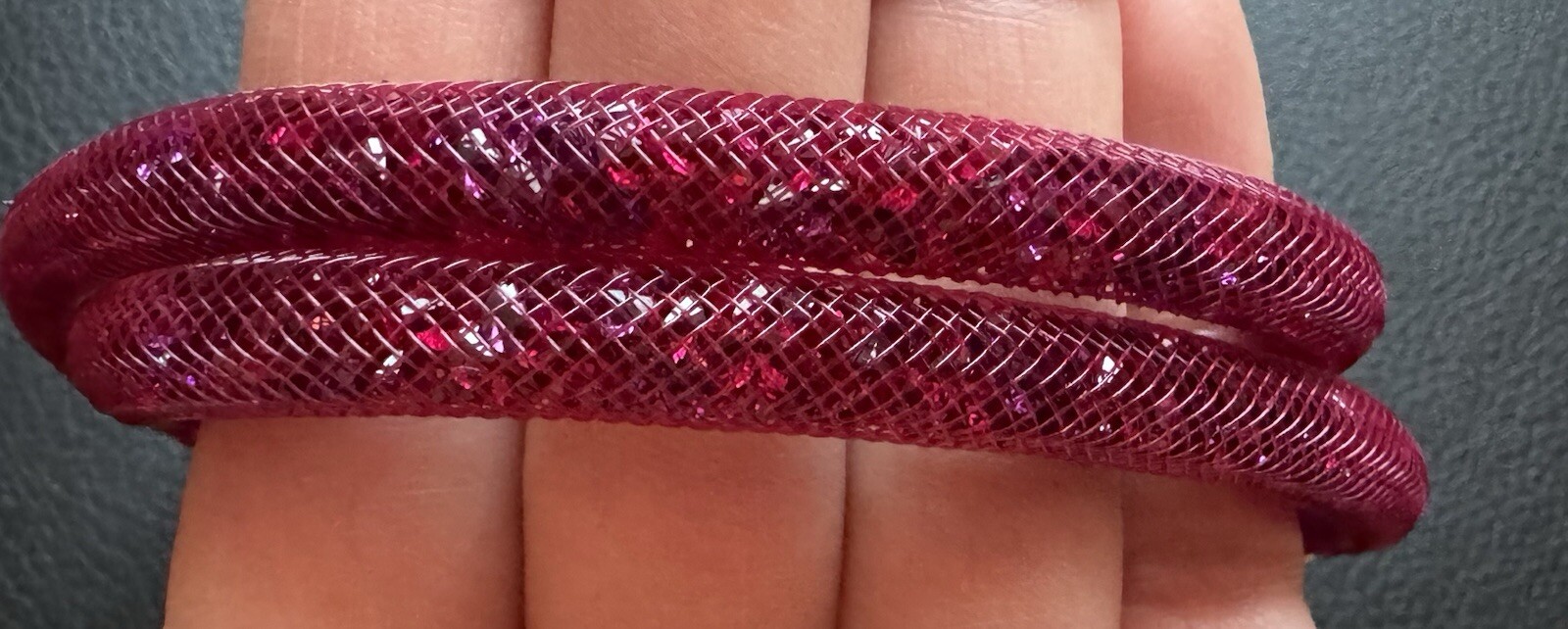 Genuine Swarovski Stardust Necklace/double Wrap Bracelet 38cm