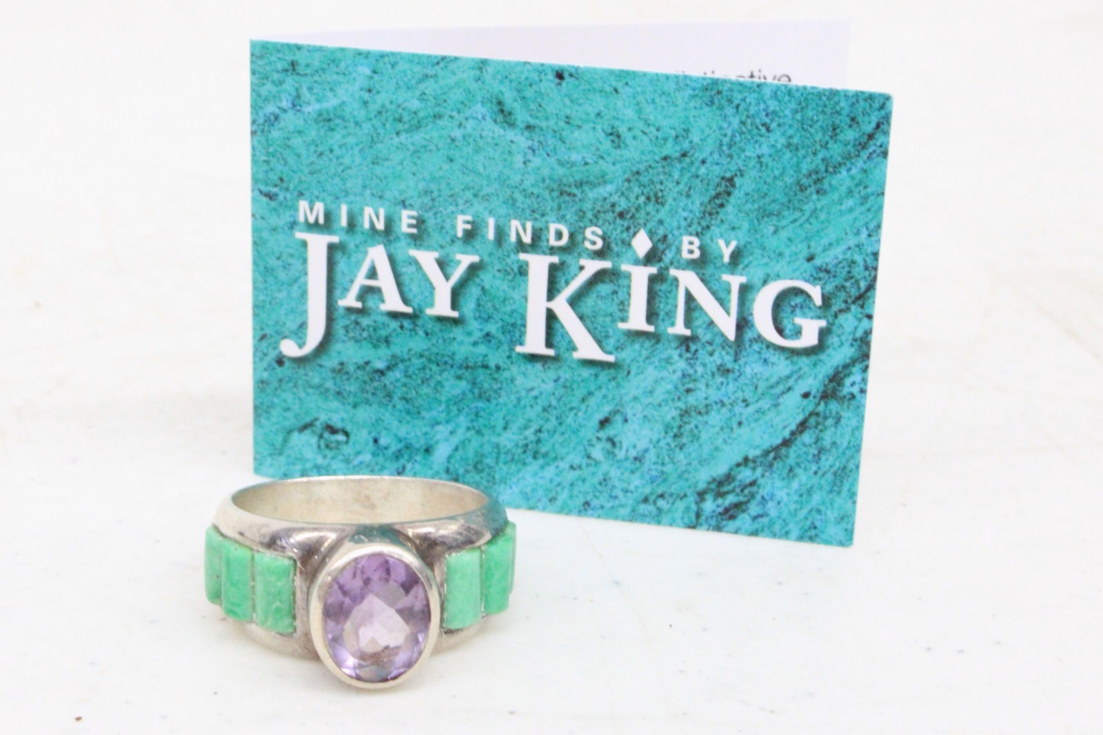 Vtg Jay King DTR Mine Finds Multi-Stone 9G 925 Sterling Silver Ring Sz 8.75