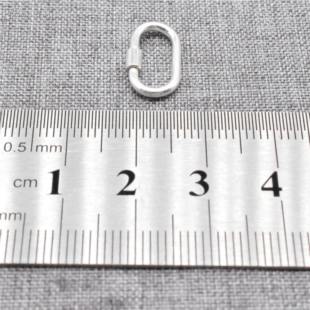 2pcs of 925 Sterling Silver Oval Screw Clasps Connectors for Bracelet Necklace