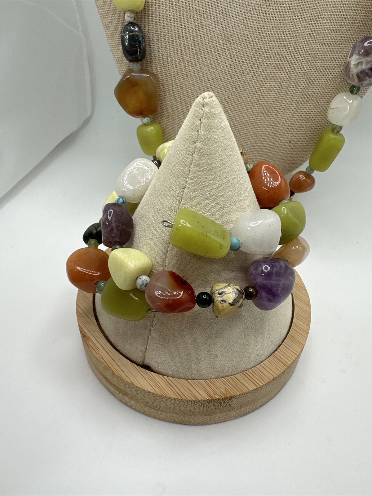 Mine Finds By Jay King Multi Gemstone Necklace & Bracelet Set 925