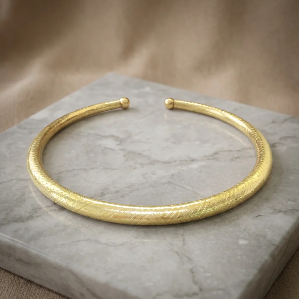 Brass Hasli Necklace Open Collar Choker Tribal Boho Statement Jewelry