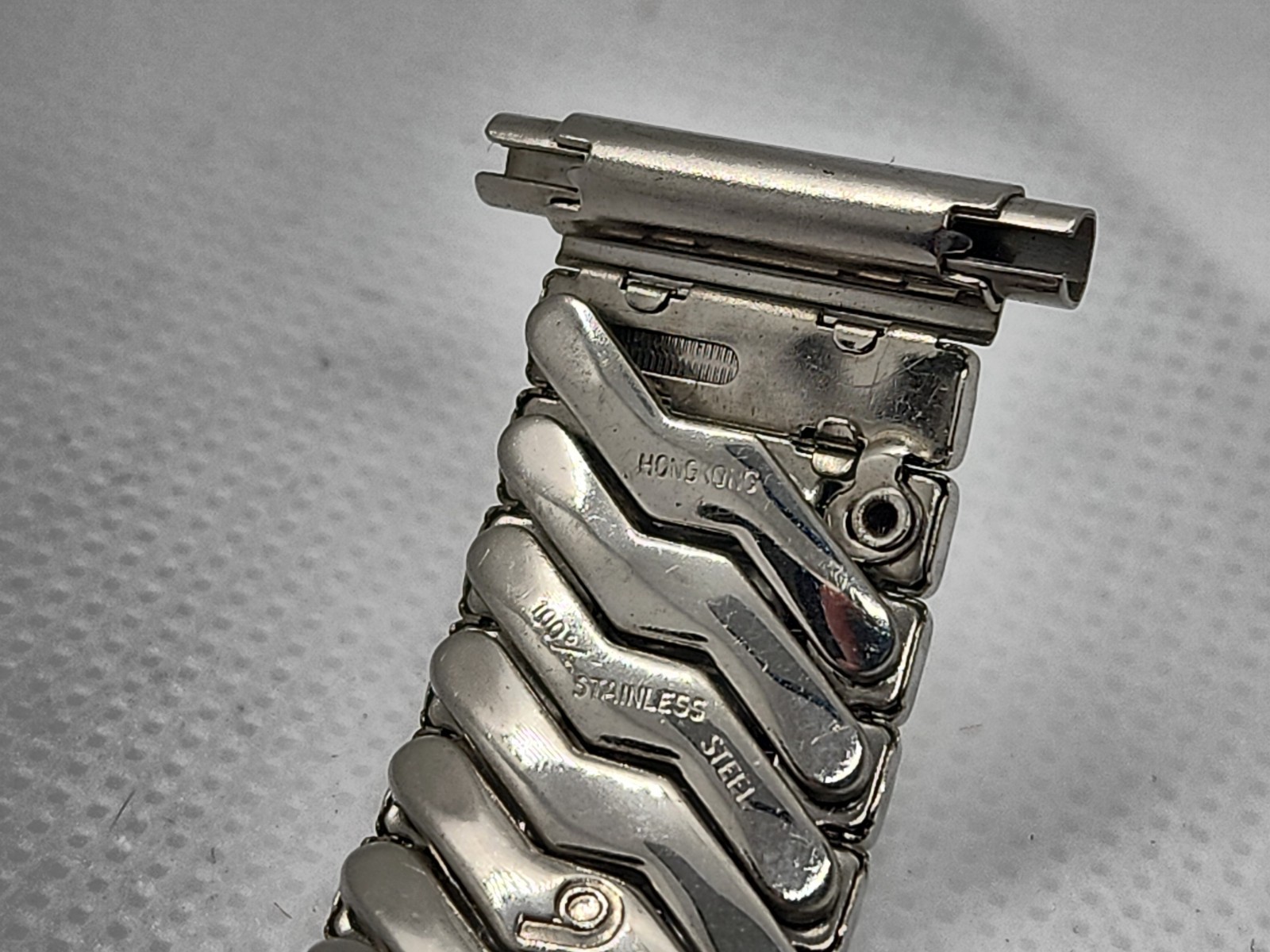 Vintage NOS Brite Calendar Expansion Watch Band-Stainless W/17-21mm Straight End