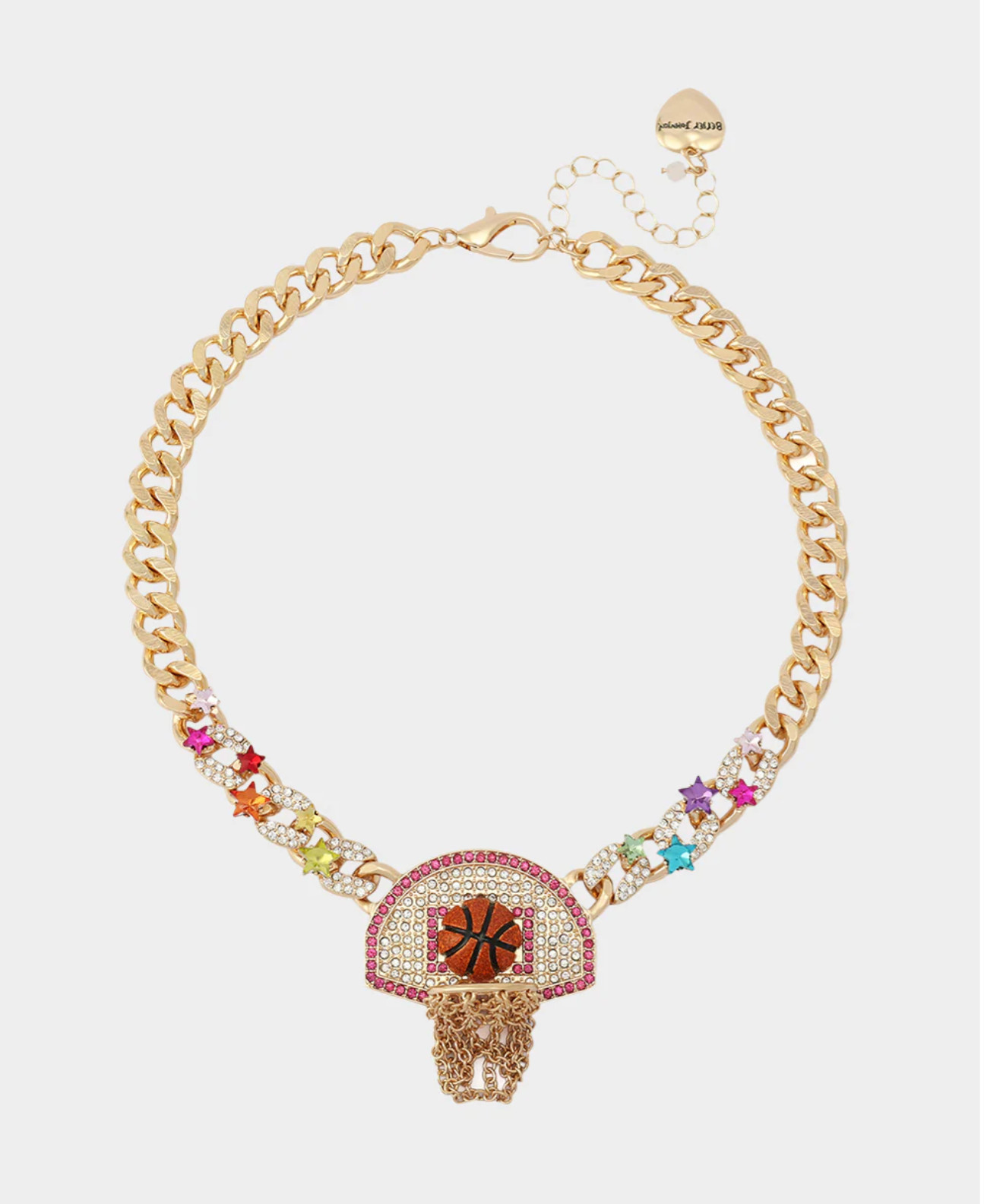 NWT BETSEY JOHNSON Basketball Short Pendant Necklace