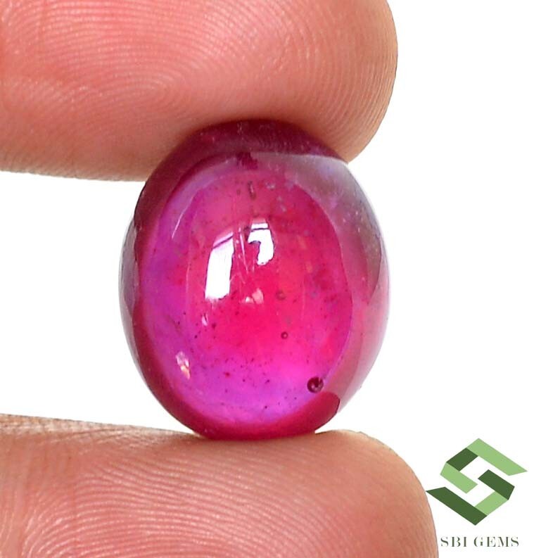 18.50×15.50 mm Natural Ruby Oval Cabochon 36.80 CTS Mozambique Loose Gemstone GF