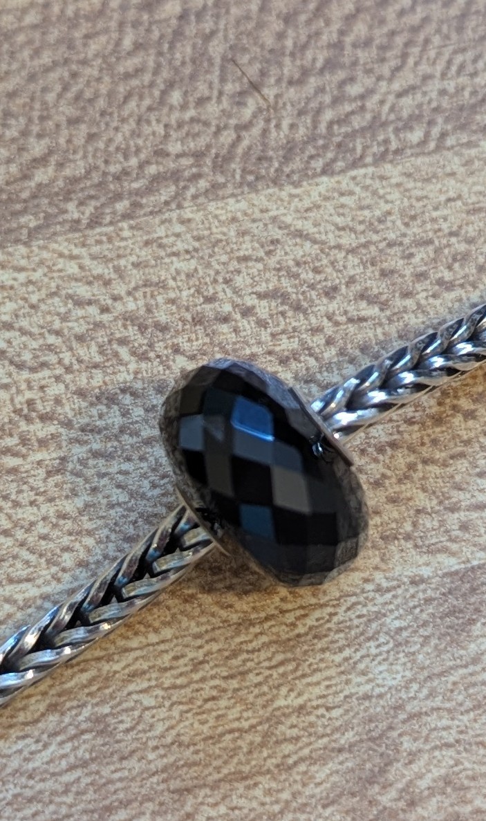 Authentic TrollBeads Black Onyx Faceted Gemstone Bead