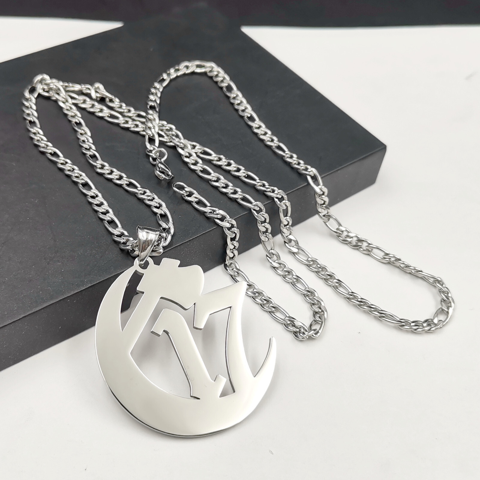 Chapter 17 Ouija Macc Juggalo Pendant ICP hatchetman s.steel figaro chain