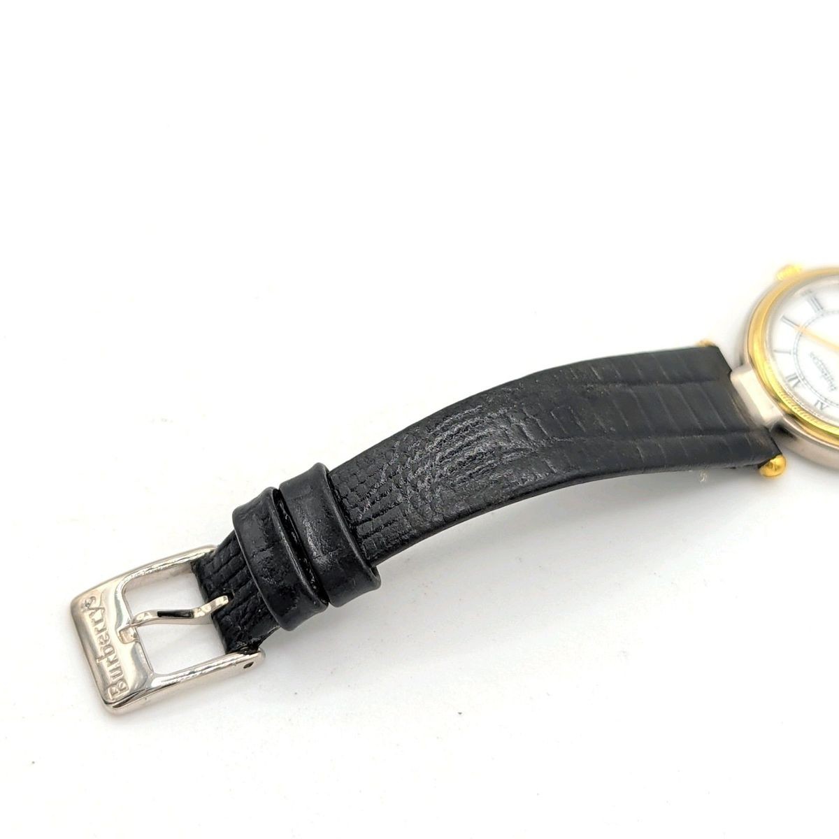 Burberry Y2K 00S Burberry Watch Quartz Ladies Round Silver White Dial Vintage Ru