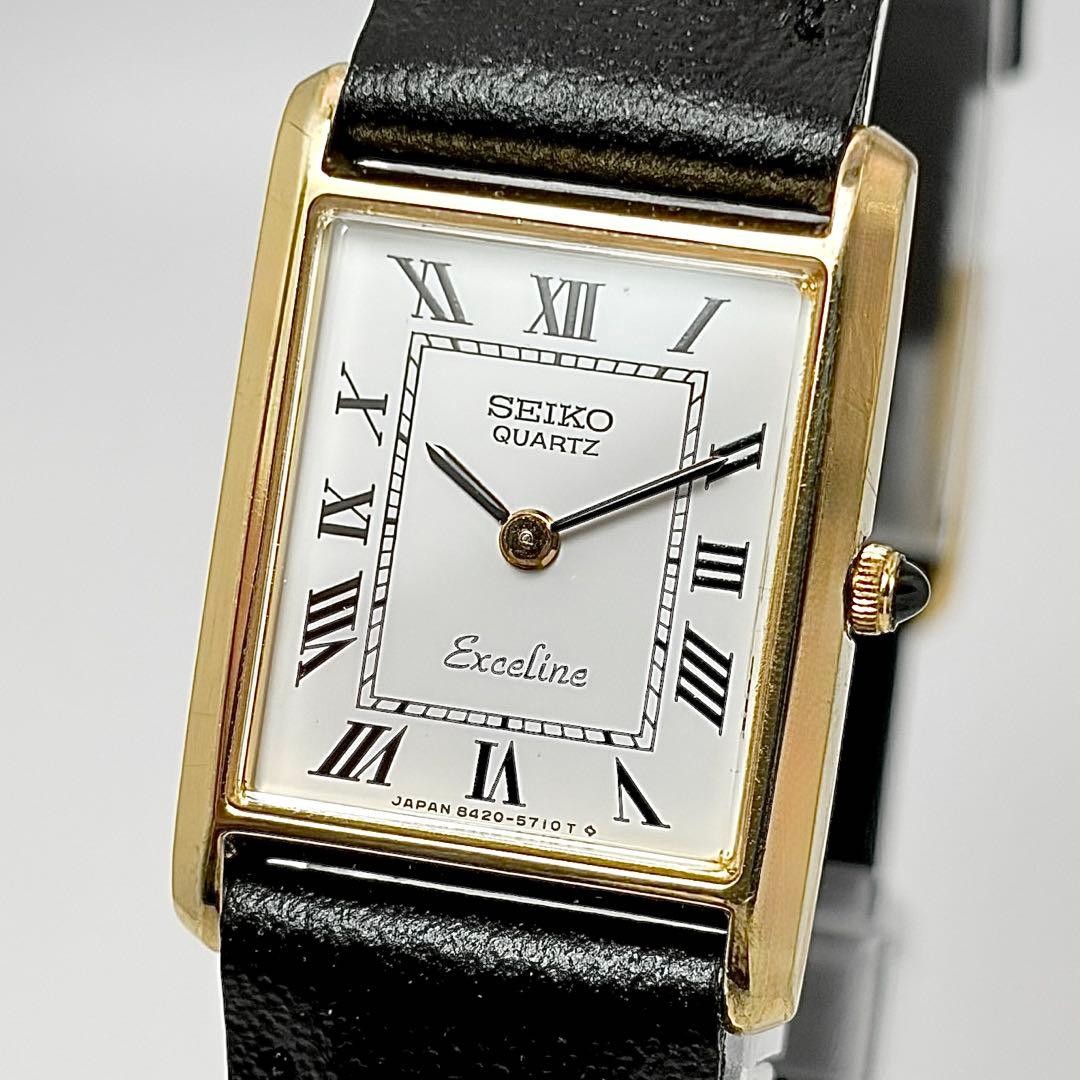 Operation Seiko Excelline 8420-5540 Square Roman Watch Safe packing!