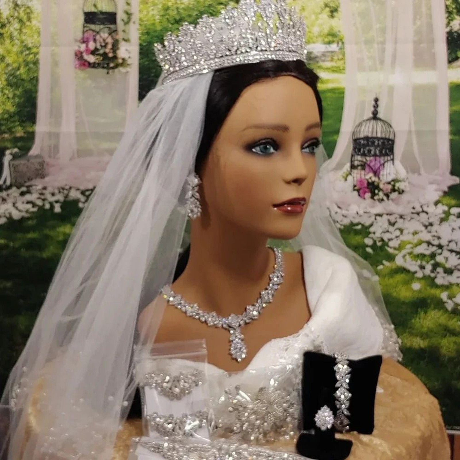 7pc One-Of-A-Kind Bridal Tiara Set for Weddings