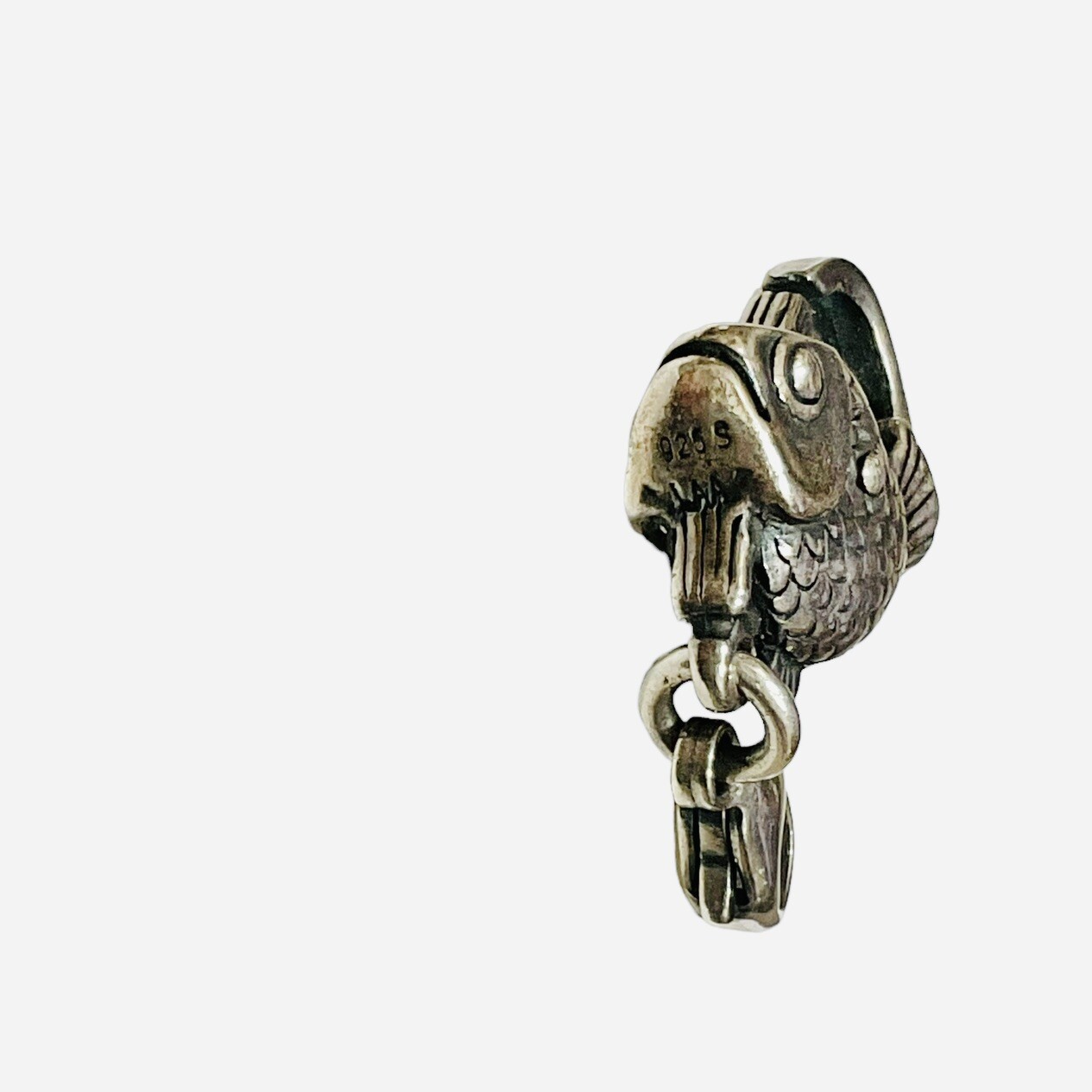 Retired Trollbeads Big Fish Clasp LAA Sterling Silver 925 Bracelet Charm Lock