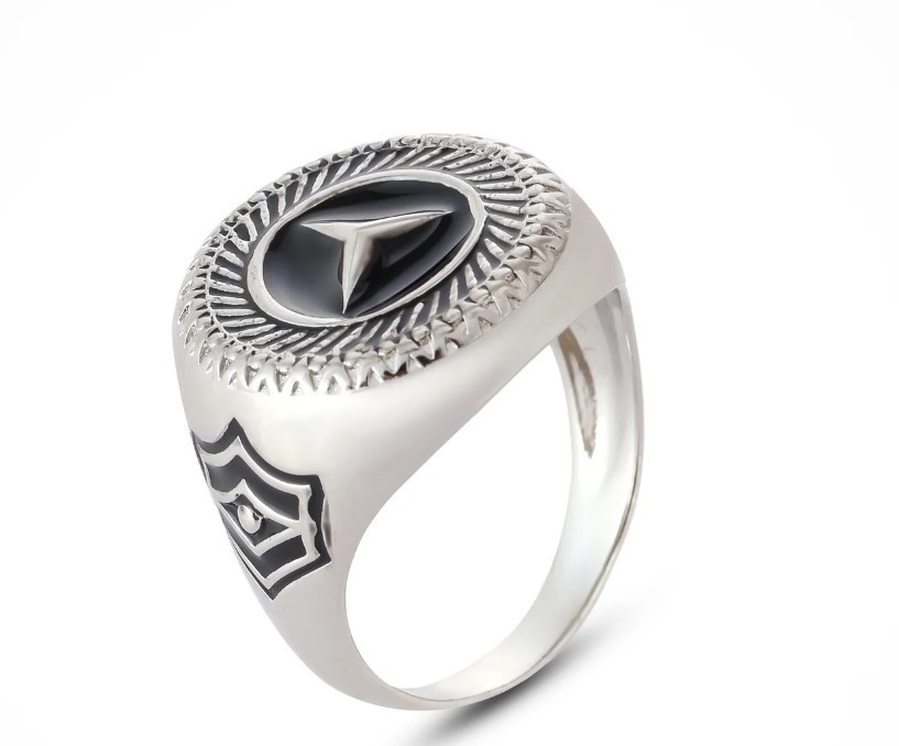 925 silver Mercedes, Mercedes Men,Luxury Ring, birthday gift for husband unique