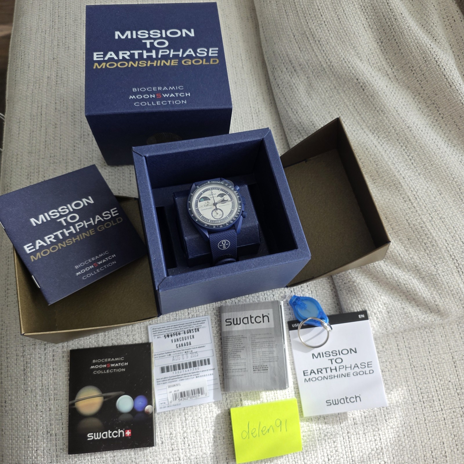 IN HAND Omega X Swatch MoonSwatch Mission to Earthphase Moonshine Gold NIB