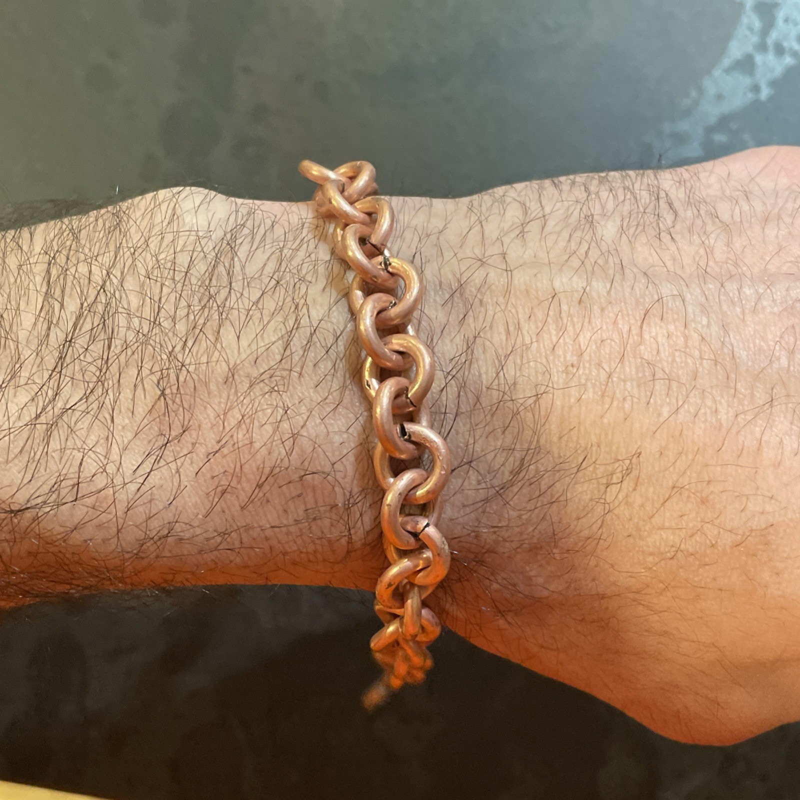 1 Ounce .999 Pure Solid Copper Bracelet Persian 4-1 Chainmail Handmade By Sabona