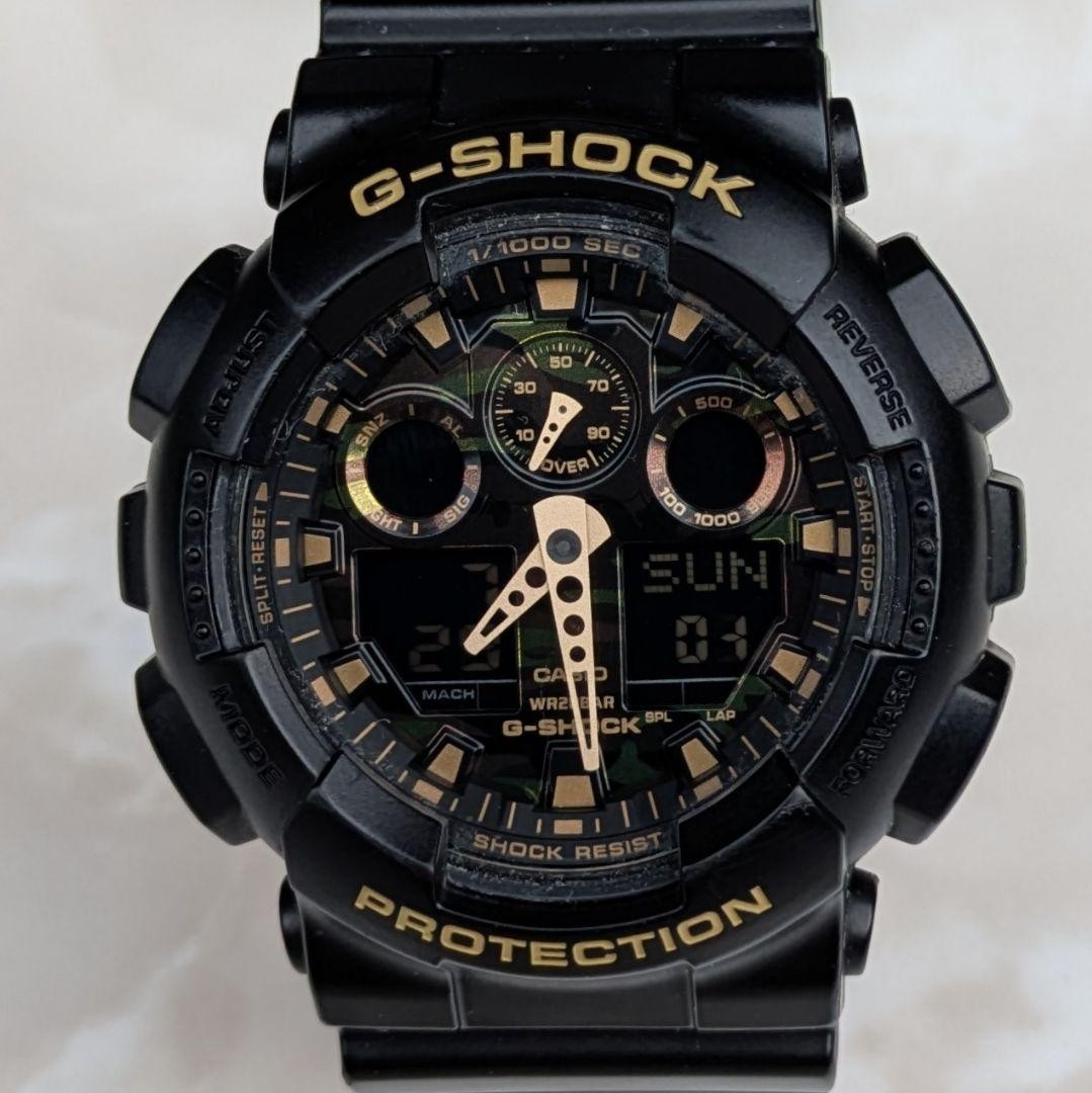 Excellent Condition GA 100CF 1A9JF G SHOCK Camouflage New Battery