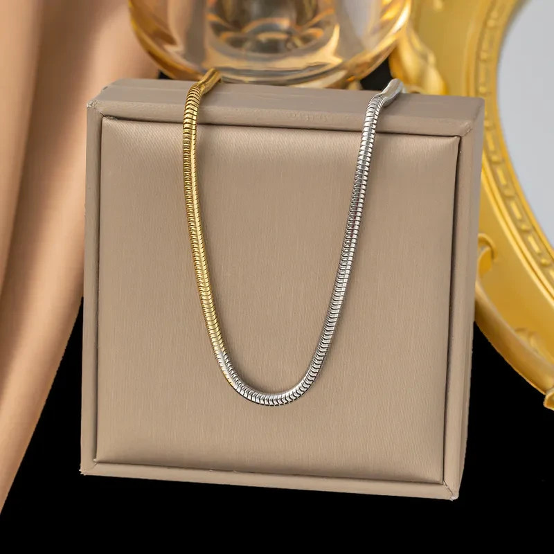 PVD Gold Plated Titanium Steel Circle Jewelry Set – Solid Color, Waterproof
