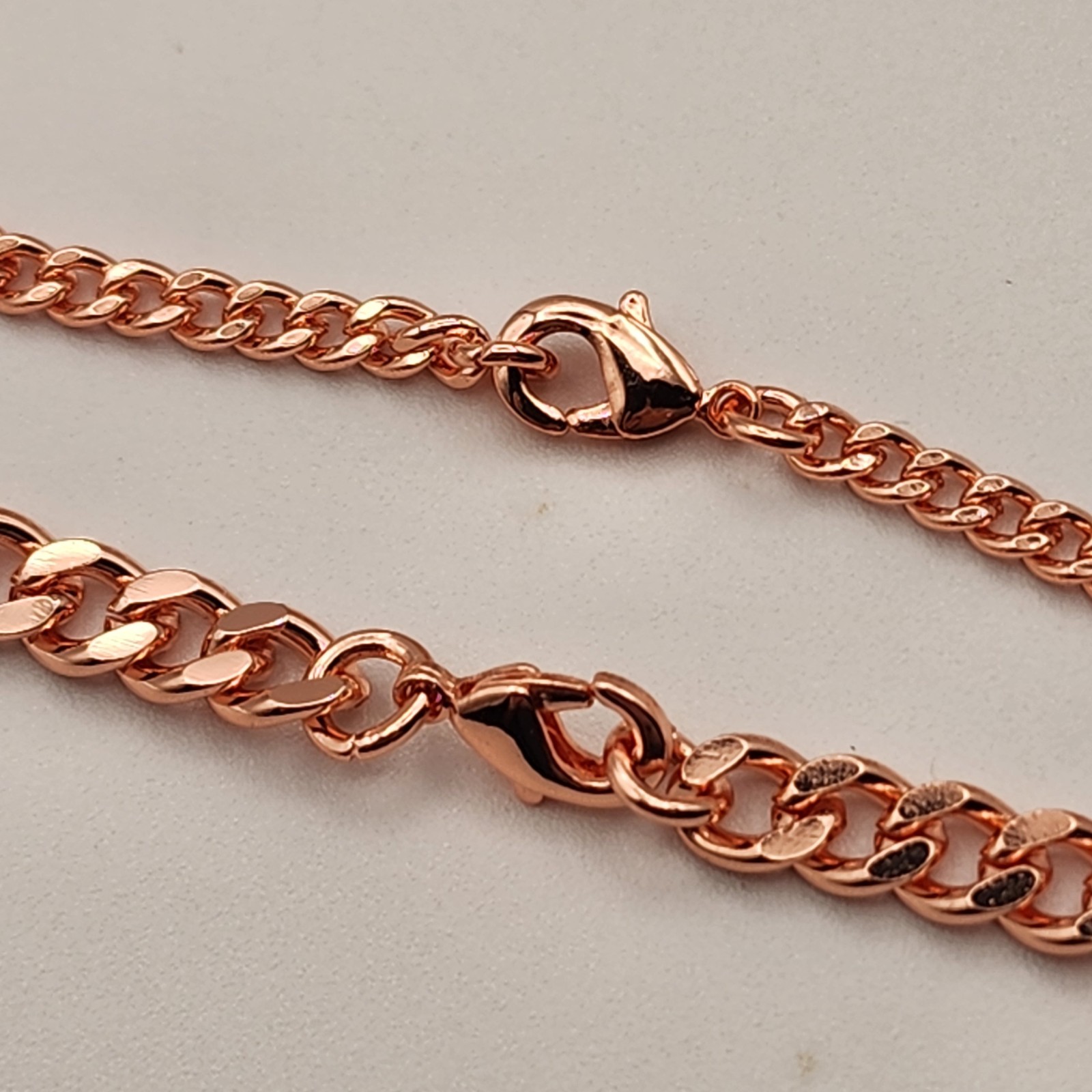 Pure Copper Cuban Chain Necklace – 20 in, 5 mm, Brass Clasp