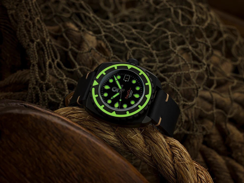 New Esoteric Bathyal OSCURO 44mm Automatic 9015 Sapphire 600m Diver DLC SS Watch