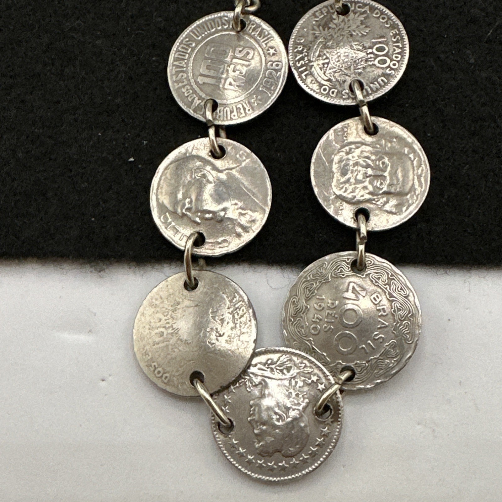 Vintage Republica Dos Estados Unidos Do Brasil Coin Bracelet