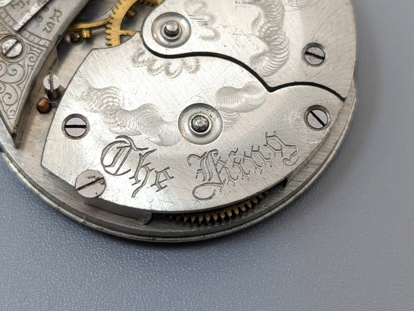 Vintage THE KING 35mm Swiss Made Formal Dress Pocket Watch Movement PARTS REPAIR