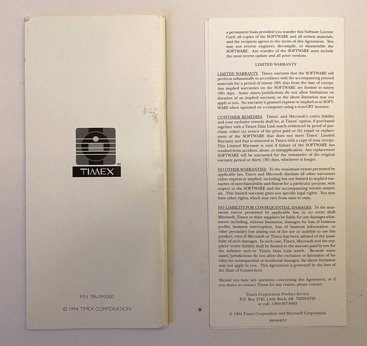 Vintage Timex DATALINK User Guide & Quick-Start Guide