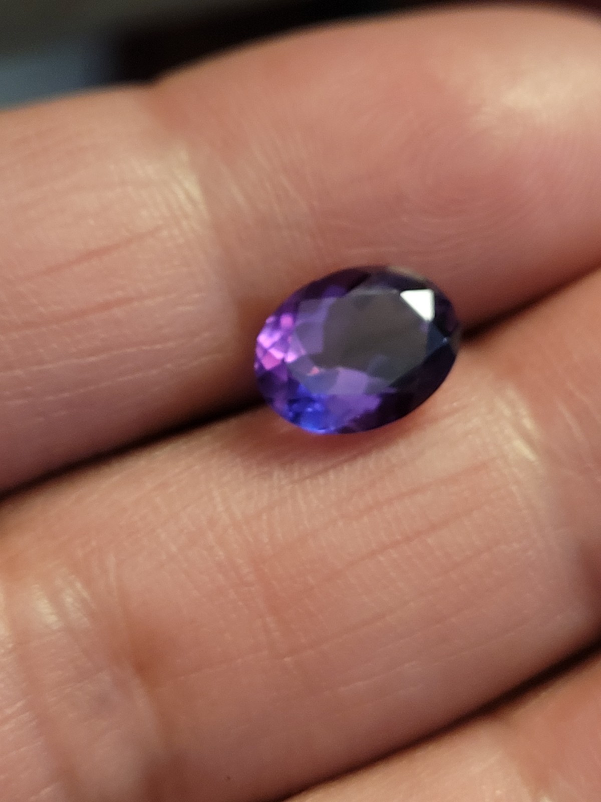 33 Year Jtv Purple Blue Oval Loose Amethyst Gem