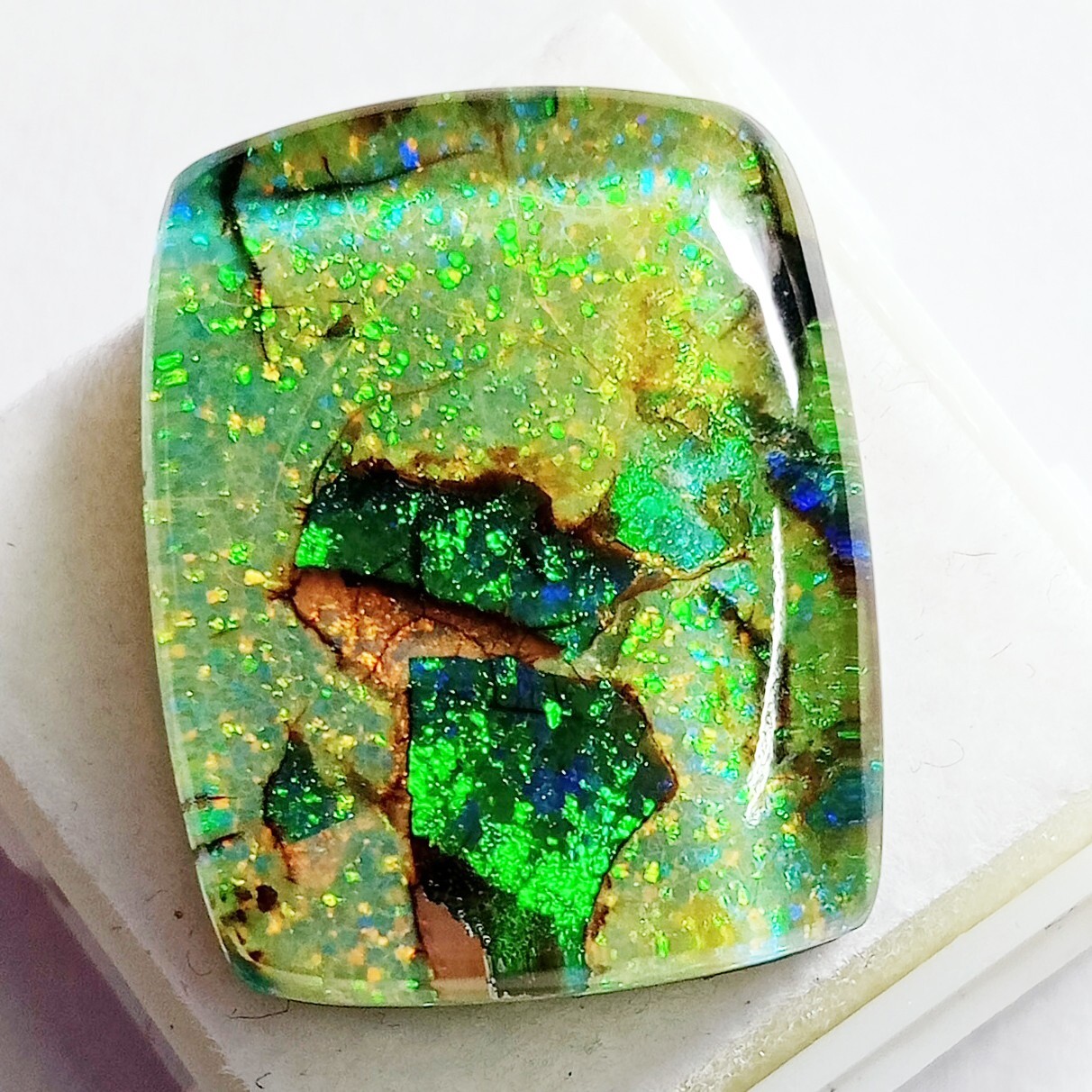 Monarch Opal Cabochon Natural Doublet EGL Certified 20-22 Ct Gemstone JM211