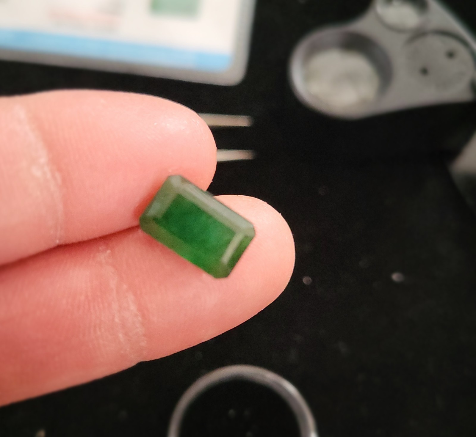 Natural Untreated Certified Ideal Dark Green Zambian Translucent Emerald 4.55ct
