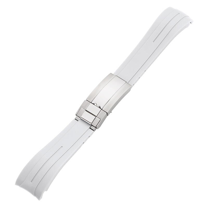 New 20mm 21mm 22mm Silicone Rubber Watch Band Replacement Strap Butterfly Buckle