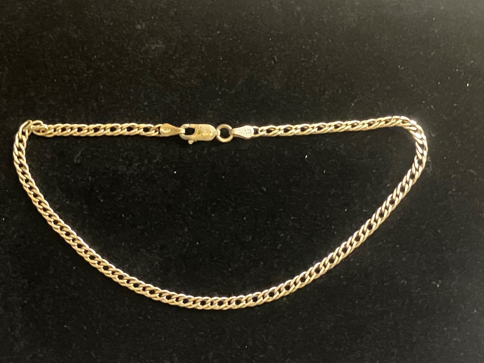 Italy Solid 925 Sterling Silver Flat Curb Cuban Link Men’s Bracelet 9.5in. 3.9 g