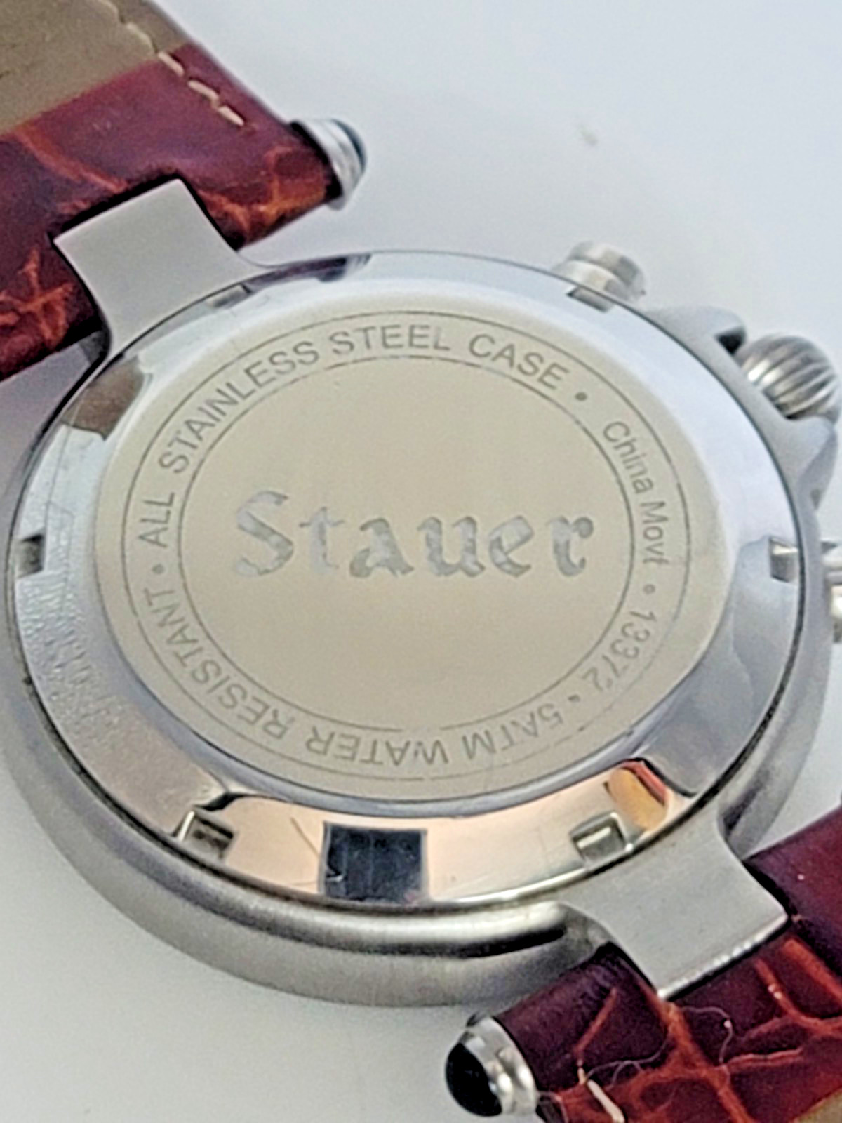 Stauer Men’s Automatic Chronograph Wristwatch 13372 Vintage – Moon Phase SB8