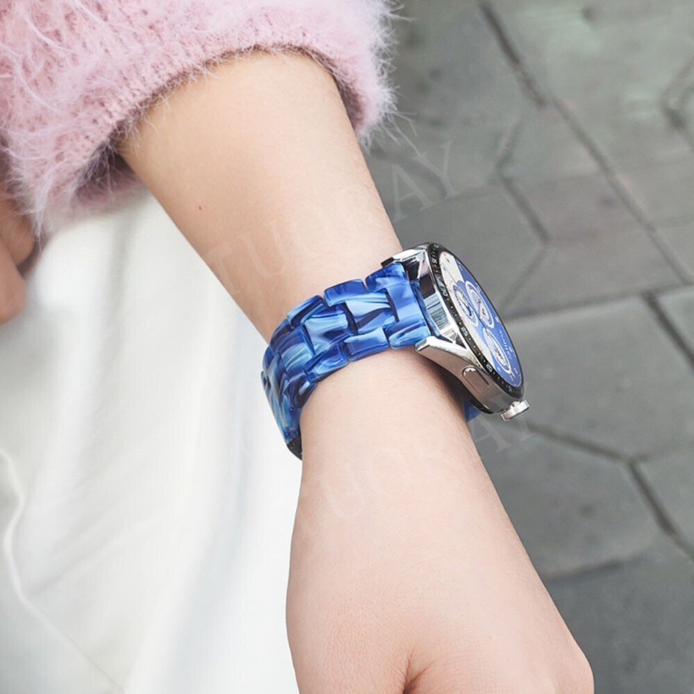 Luxury Resin Watch Band Strap for Amazfit Bip 6 5 GTR GTS 4 3 2 2e 47mm Bracelet