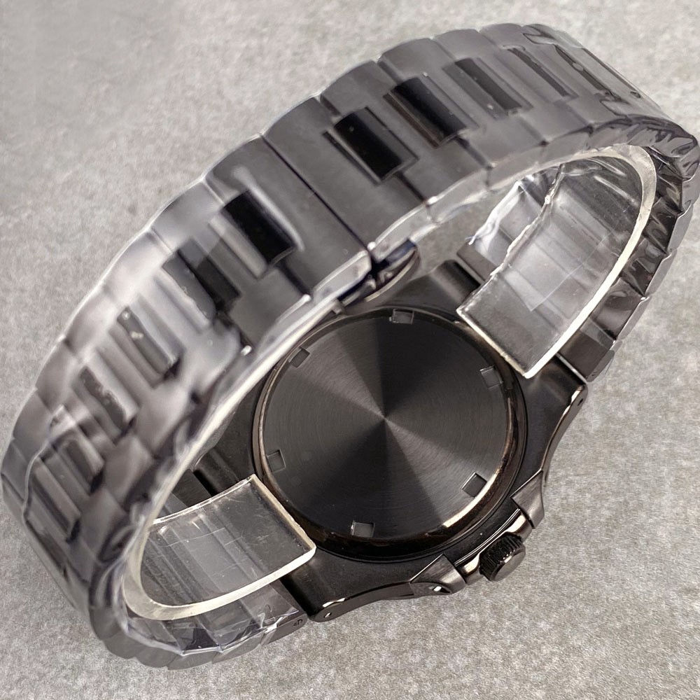 20ATM Tandorio 40mm Black PVD Sapphire Glass Automatic NH35 Movement Men Watch