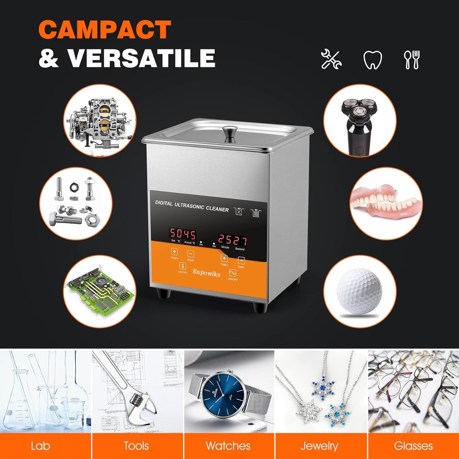 Ultrasonic Cleaner 2L, Digital Ultra Sonic Parts Cleaner with Heater & Timer …