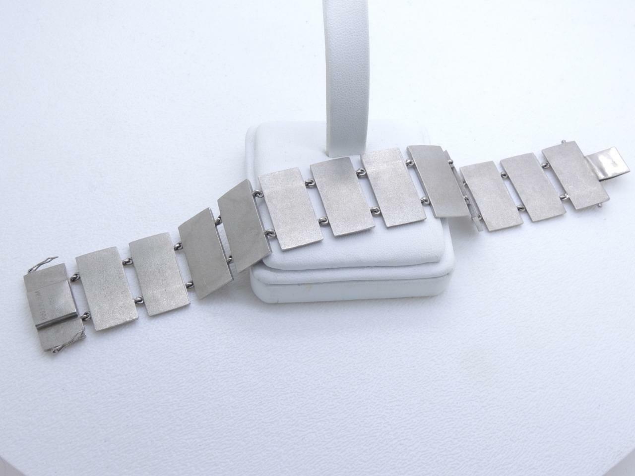 Palladium Link Bar Bracelet 52 grams 1″ Inch Wide 7.5” Inch Long Very Unique