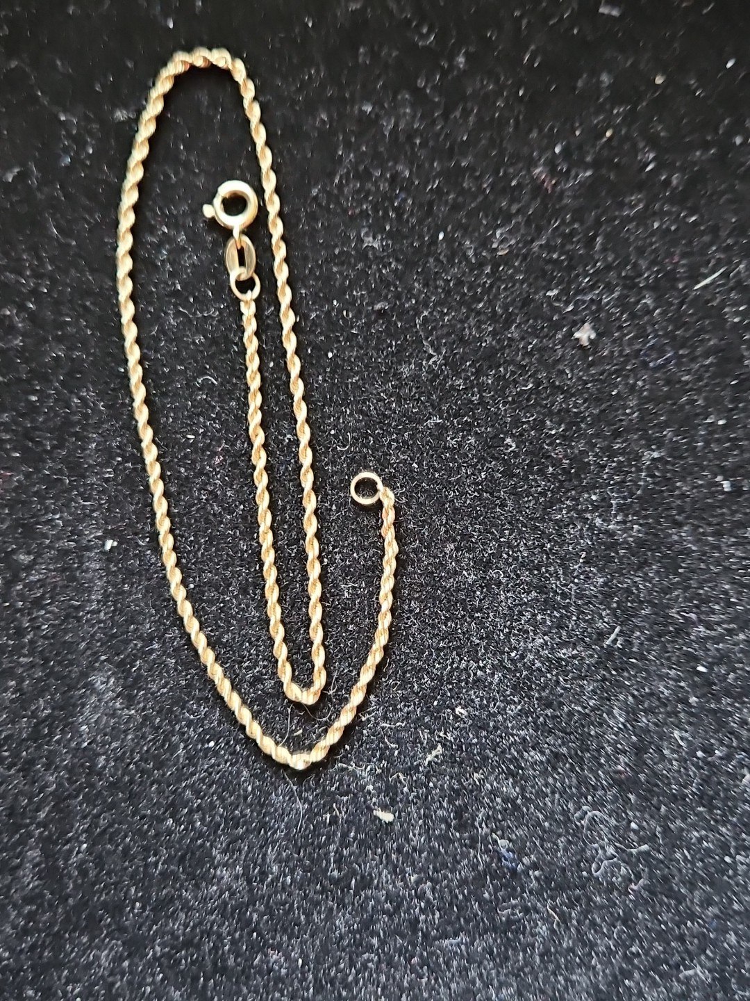 pretty 14k Gold Rope Ankle, 1.19g, 10inches