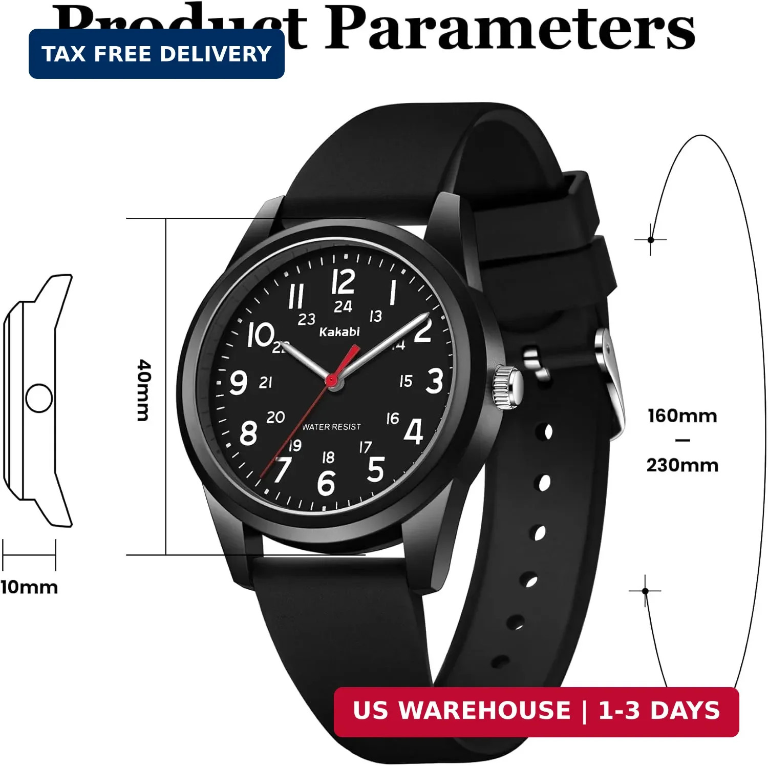 Watches for Mens Womens Unisex Easy to Read Analog Quartz Wristwatch Silicone St