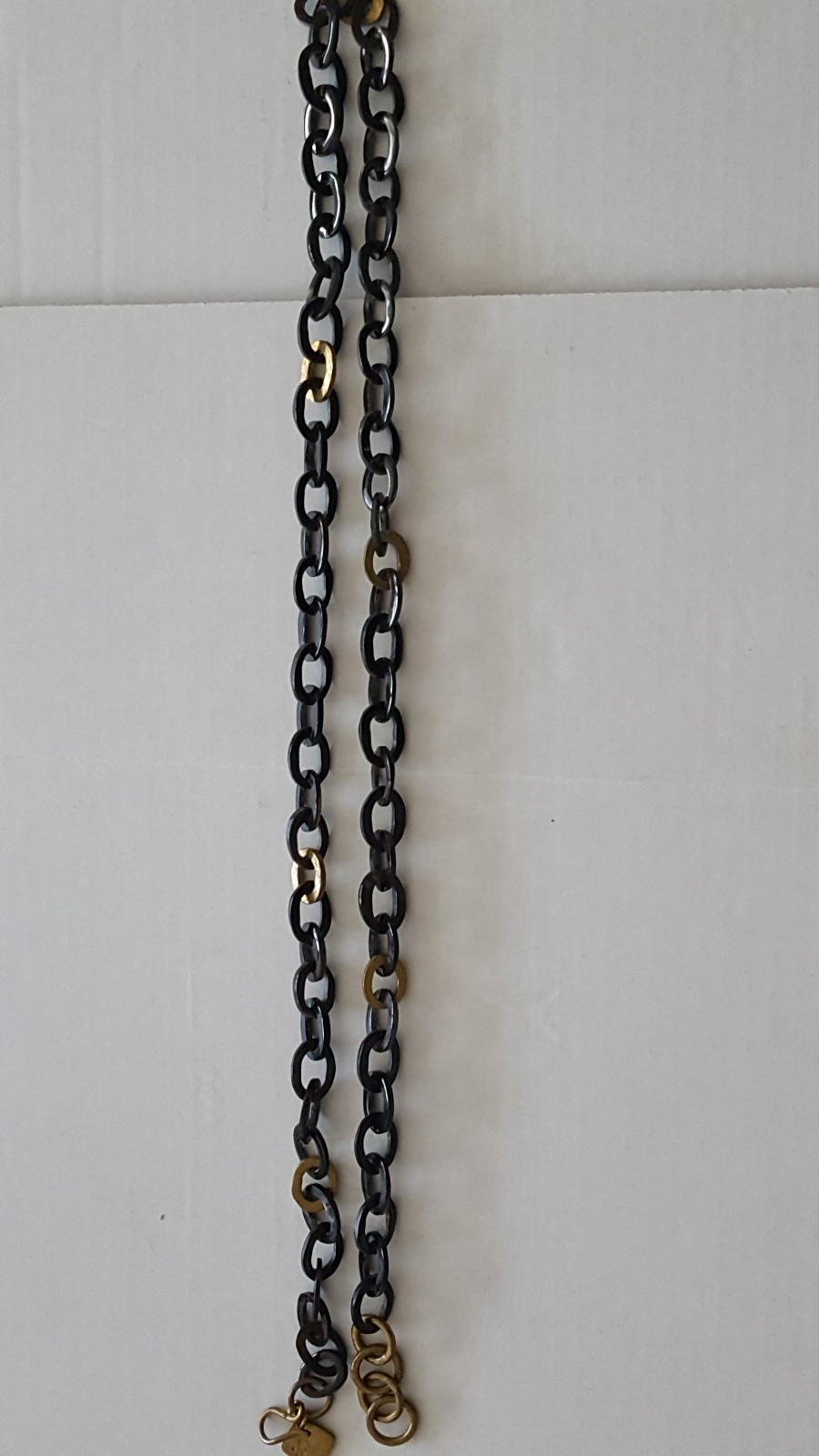 Ashley Pittman AP Kenya Horn and Brass Oval Link Statement Necklace ..