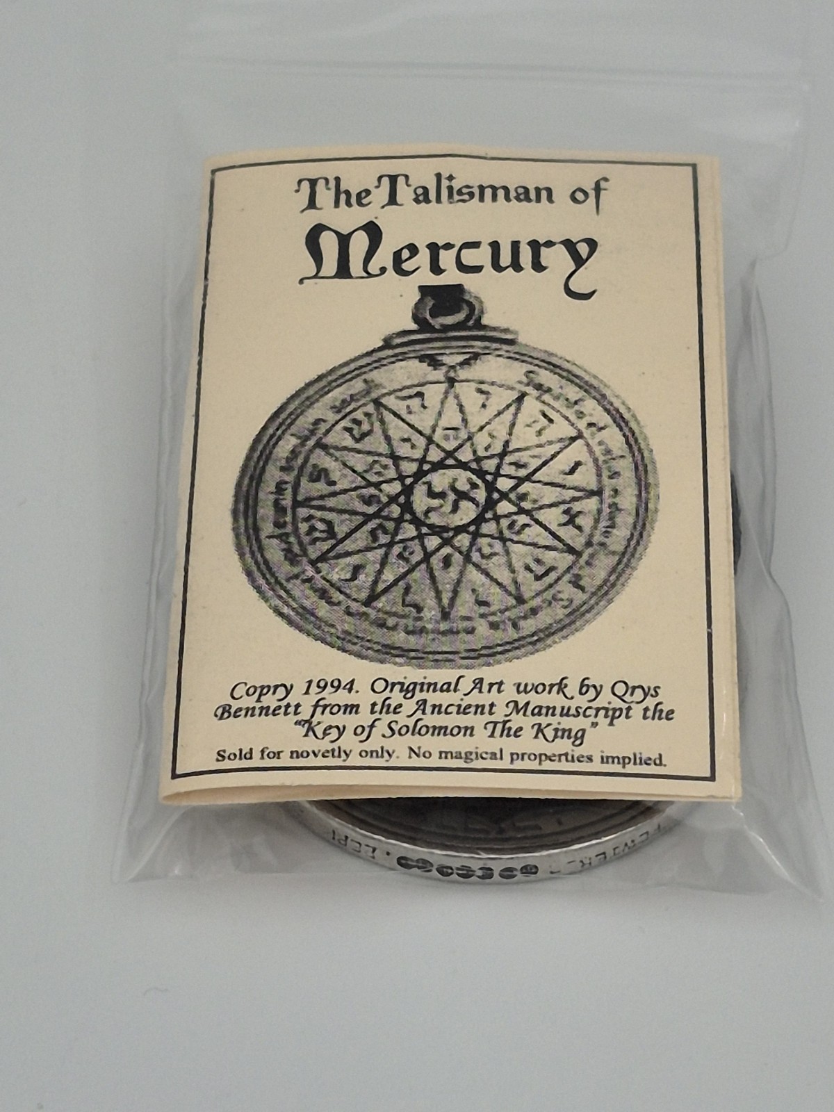 TALISMAN of MERCURY PENTACLE Solomon Seal of Magic Pendant Amulet Necklace
